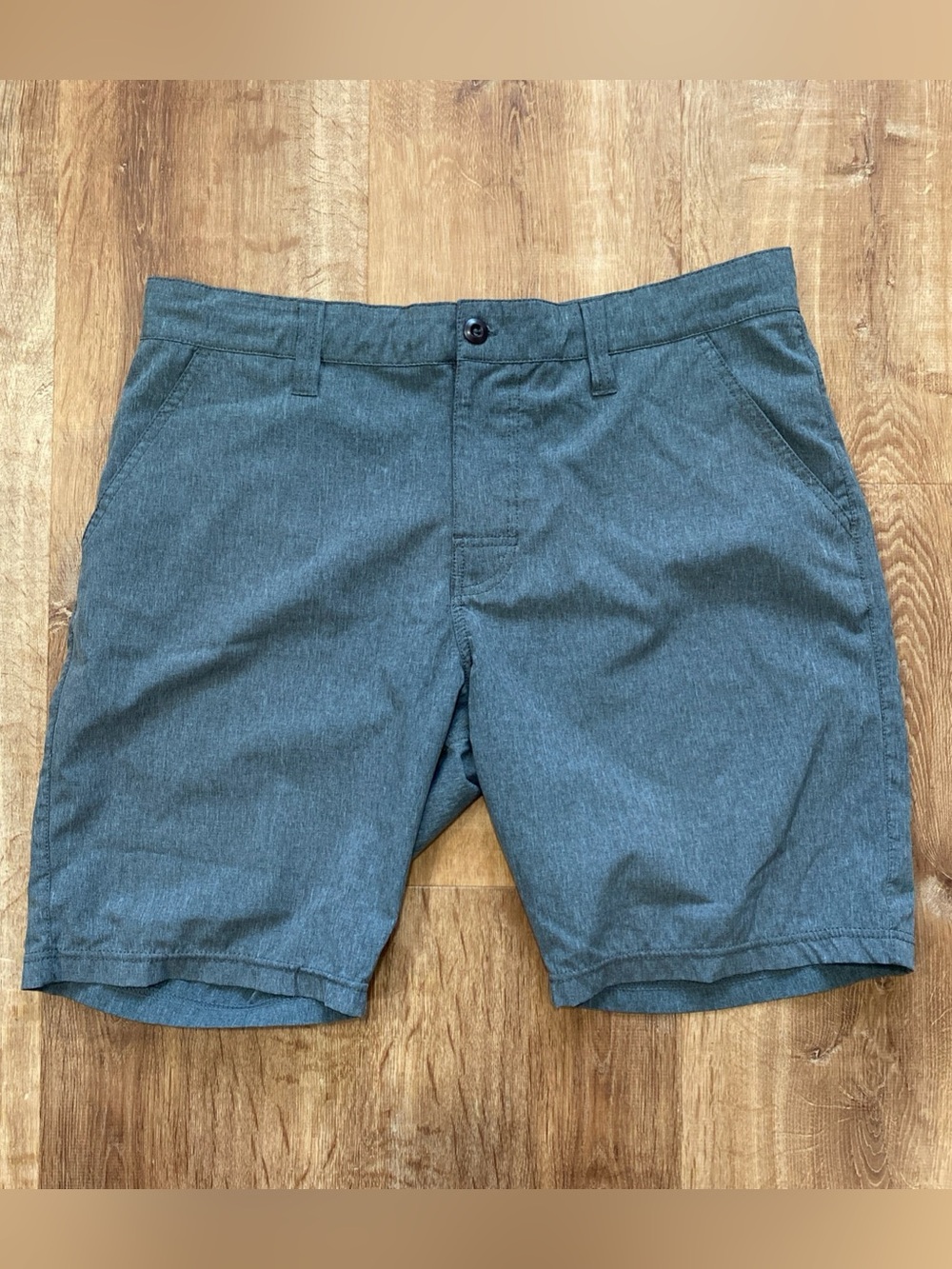Prana Hiking Shorts Mens Heather Gray Merrit 9” Performance Tech Outdoor